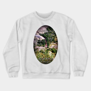 wildflowers over cliff edge Johnston's Ridge oval Crewneck Sweatshirt